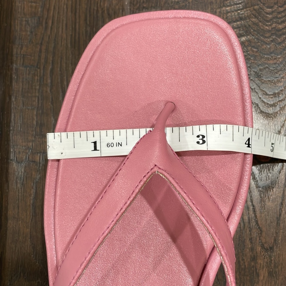 NIB pink Flatforms flip flop platform-sandals 2” beach pool slides toe loop ring - Picture 16 of 16
